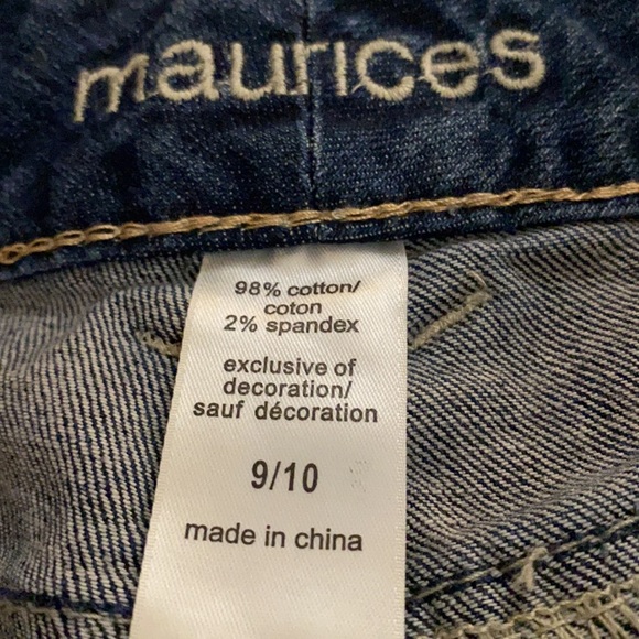 Maurices Jean shorts size 9/10 - Picture 3 of 4